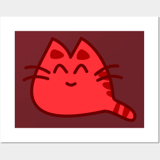 cat cats cute cute animals flat style happy smile Posters and Art